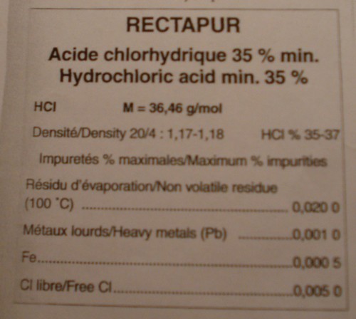 DM  probleme chlorure d\'hydrogne