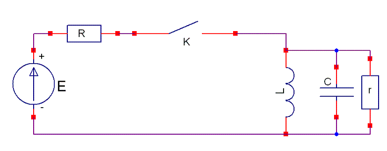 Rgime transitoire d\'un circuit RLC parallle