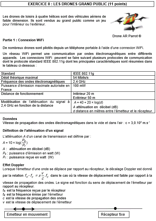 Sujet corrig Bac S 2016 Physique Chimie Pondichery : image 3