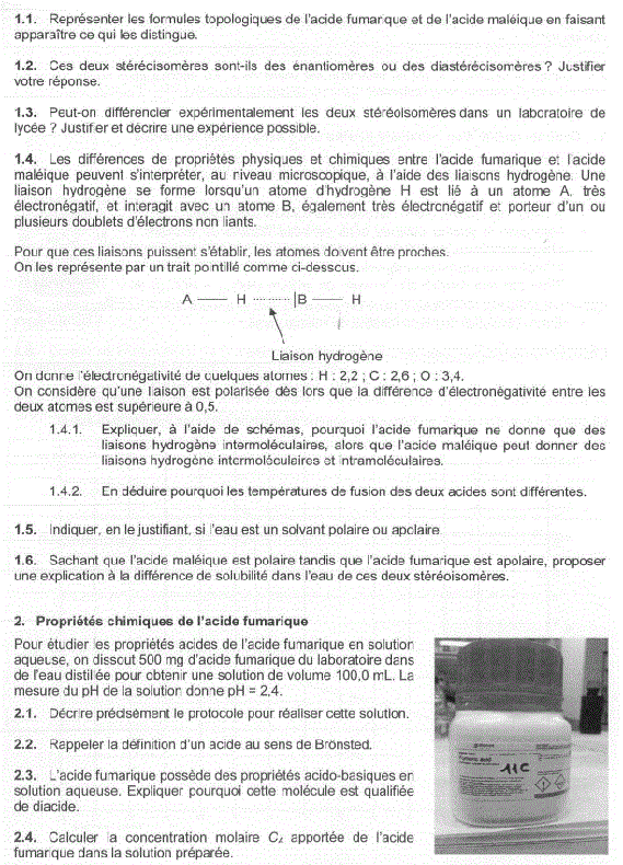 Sujet corrig Bac S 2016 Physique Chimie Amrique du nord : image 2