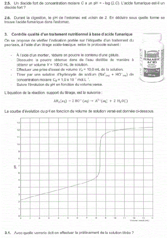 Sujet corrig Bac S 2016 Physique Chimie Amrique du nord : image 3