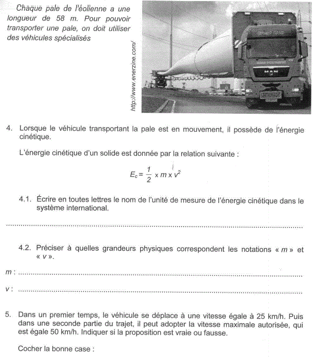 Sujet brevet 2016 Physique Chimie Washington : image 2