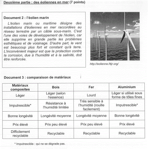 Sujet brevet 2016 Physique Chimie Washington : image 4