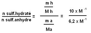 TP sur la mole : sulfate de cuivre