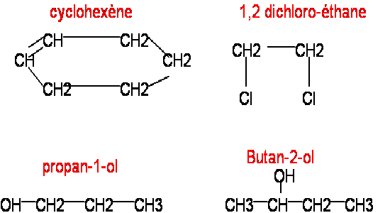 CHIMIE: Formules developpes