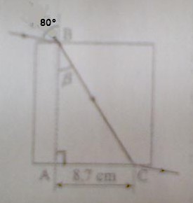 Angle de refraction dans un triangle rectangle