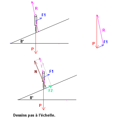 TRAVAIL ET PUISSANCE D\'UNE FORCE (skieur en descente xp)