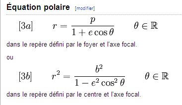 equation des coniques