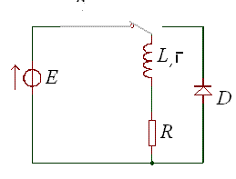 Exo dipole RL, tension et rupture de courant