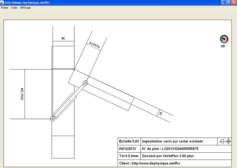 Comment possitionner 2 verins  gaz
