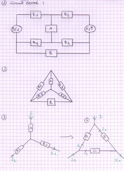 Electrocintique: transformation toile/triangle