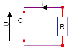 tude thorique de la dcharge d\'un condensateur