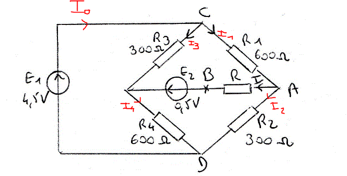 Circuit triangle et intensit inconnue 