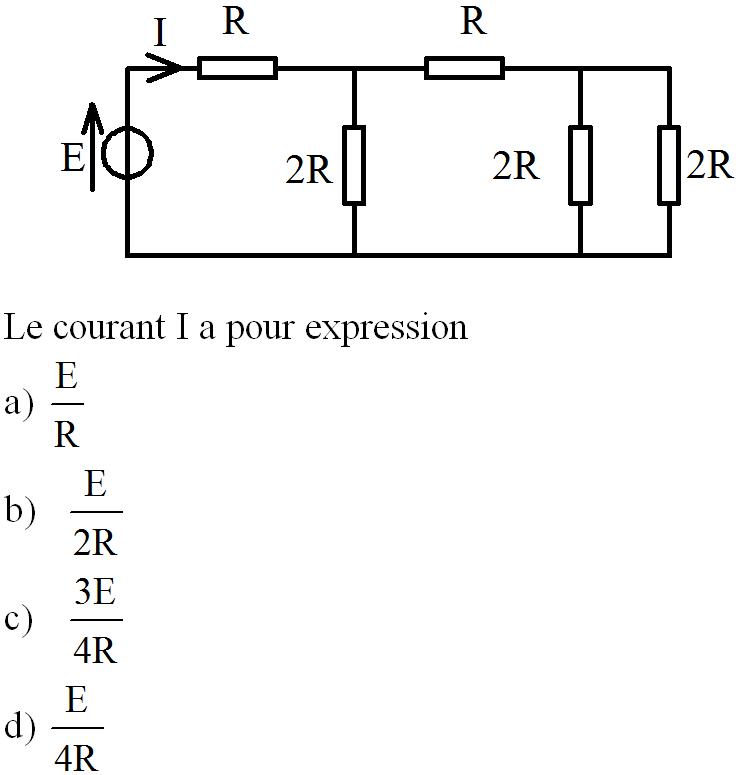 Calcul du courant dans le montage ?