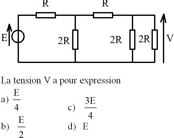 Calcul de la tension V ?