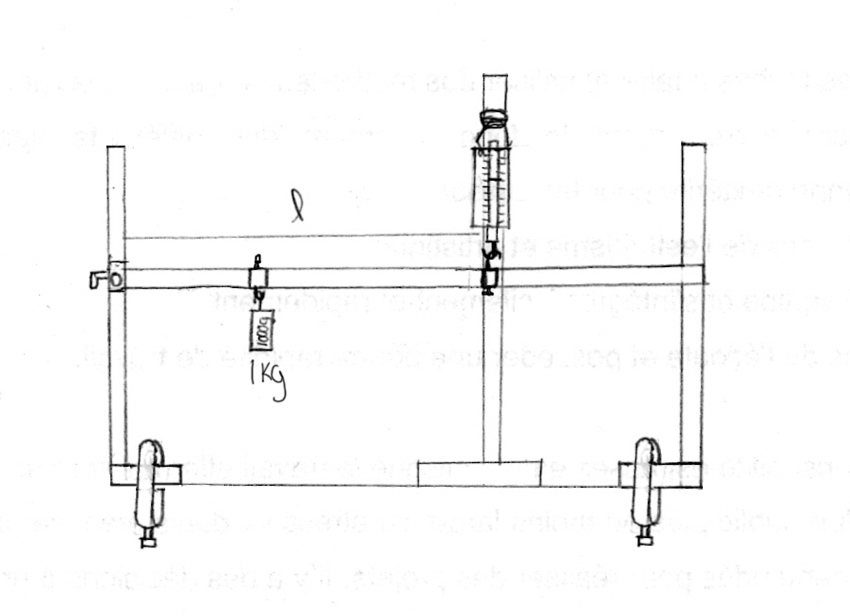 Laboratoire avec dynamomtre et tige de bois
