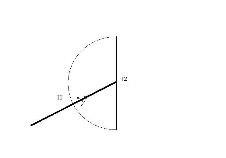 Refraction plexiglas-air