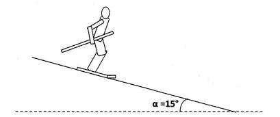 Skieur en descente: forces et mouvements