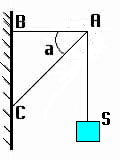 Equilibre d\'un solide soumis a trois force non parallele