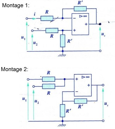 exercice sur l\'amplificateur diffrentiel intgr et ses appli..