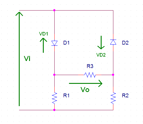 Circuit de diodes et de rsistances