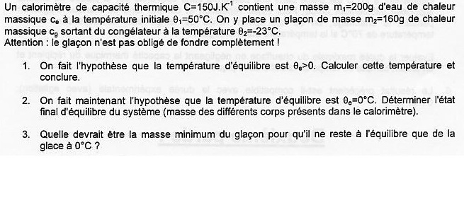 Thermodynamique- changement d\'etat