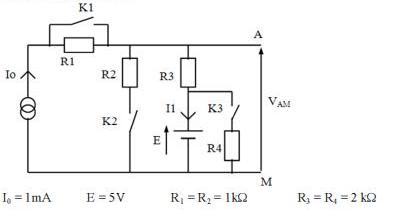 Probleme d\'electrocinetique