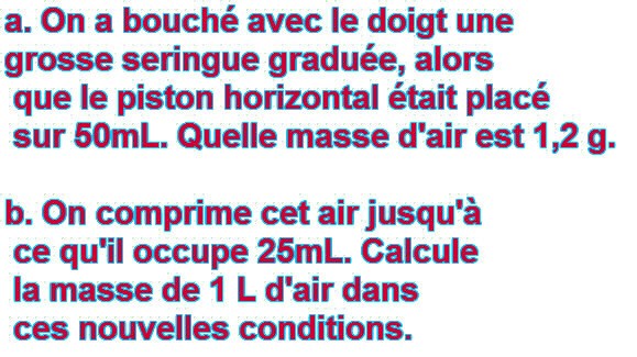 Calculer une masse d\'air