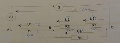 Calculs de tension et resistances