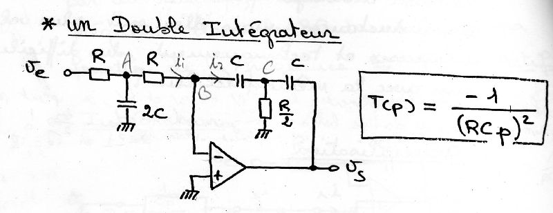 Fonction de transfert double intgrateur - AOP