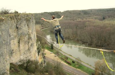 la slackline pose un problme  la physique !