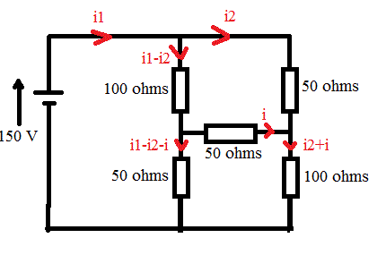 calcul courant circuit resisitif en  pont
