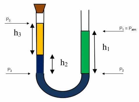 Statique avec des fluides dans un tube