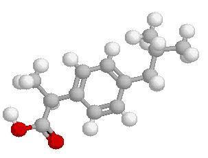 La molcule d\'ibuprofne