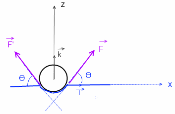 Tension superficielle forces aiguile 
