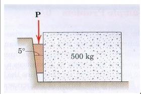 Dplacer un bloc de bton avec un coin (Frottements)