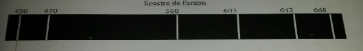 Thme Univers, Le spectre de l\'argon