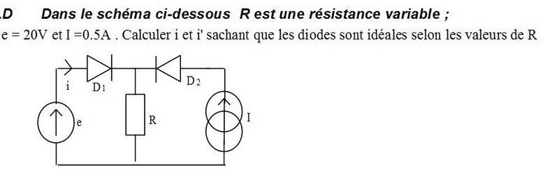 I et diode idale selon R?