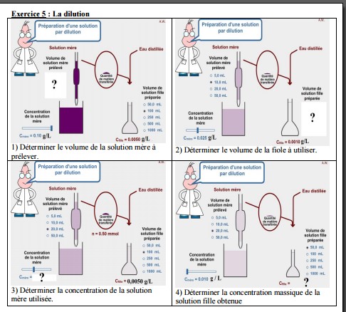 Exercice Seconde : dilution