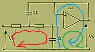 Circuit avec AOP comment appliquer la loi des mailles?