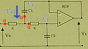 Circuit avec AOP comment appliquer la loi des mailles?