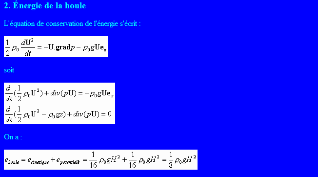 Equation conservation d\'nergie (fluide)
