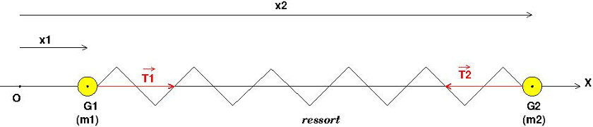 Deux masses et un ressort