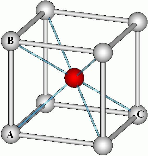 Calcul du paramtre d\'une maille CsCl