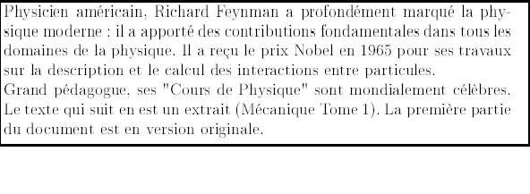 exercice analogie de Feynman 