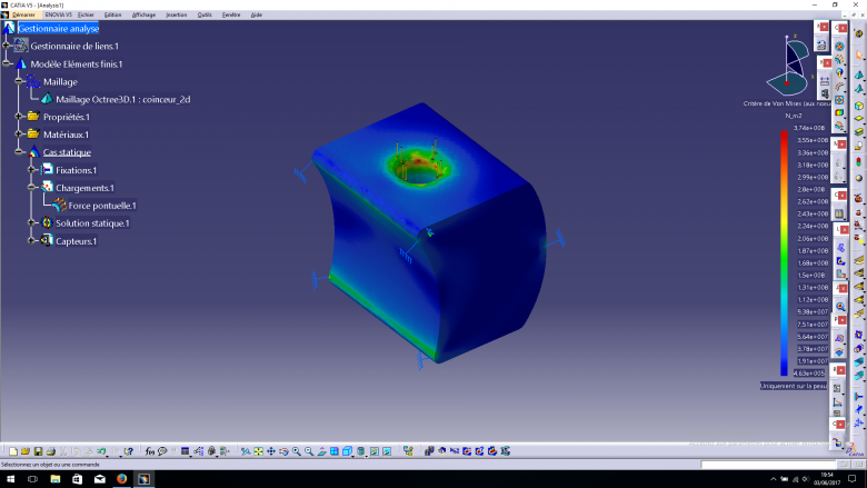 Calcul/simulation de la rsistance de pices en alu