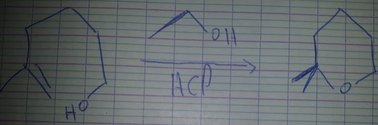 Formation d\'oxacyclohexane  partir d\'hexnole