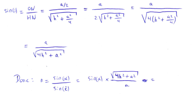 Optique : Loi de Snell-Descartes