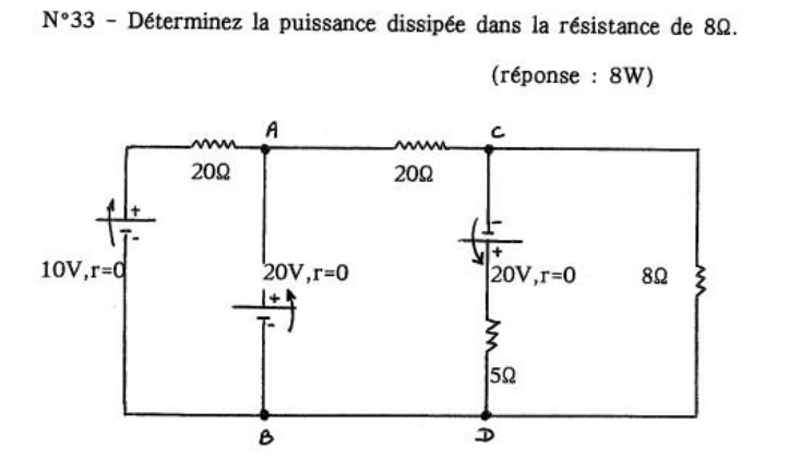 Problme exercice sur Thevenin