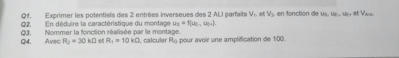 Exercice Amplificateur linaire